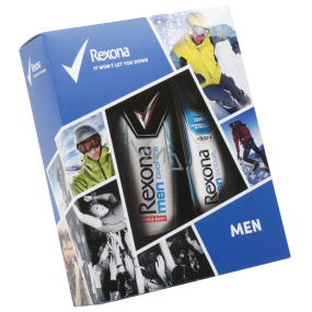 Rexona Men Cobalt antiperspirant deodorant sprej pro muže 150 ml + Cool Ice sprchový gel 250 ml, kosmetická sada