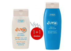 Ziaja Sun SPF 50+ wodoodporne mleko do opalania dla dzieci 125 ml + Sun kojący żel po opalaniu 200 ml, duopack