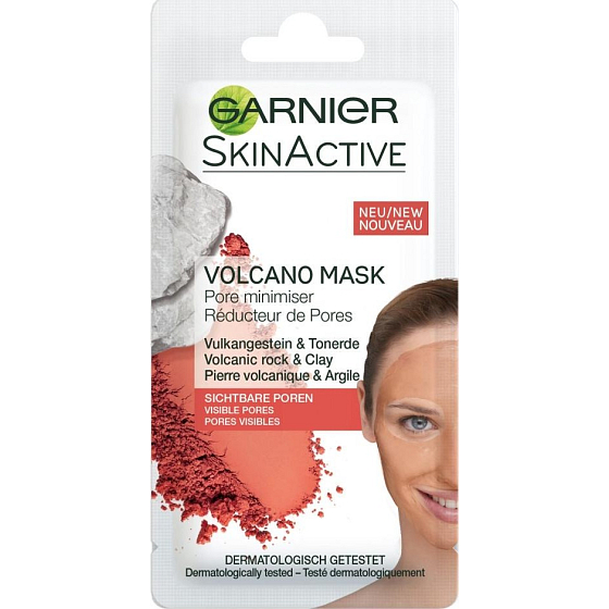 Garnier Skin Active Volcano Mask hřejivá pleťová maska stahující rozšířené póry 8 ml