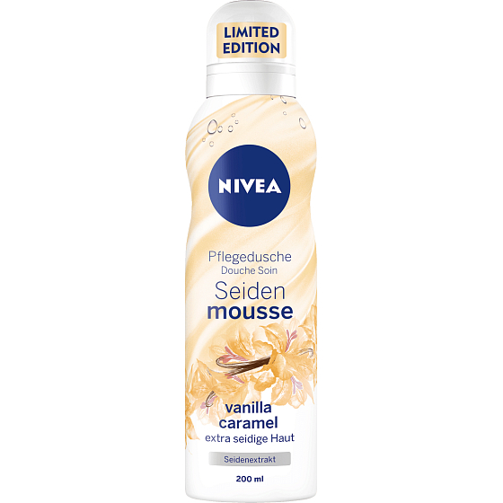 Nivea Silk Mousse Vanilka a karamel pečující sprchová pěna 200 ml