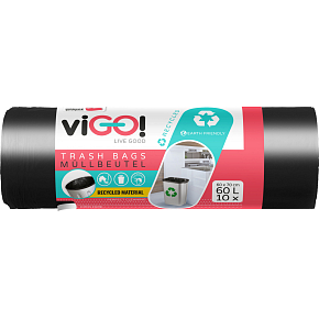 viGO worki na odpady, 24 µ, 60 × 70 cm, 60 l, 10 szt.