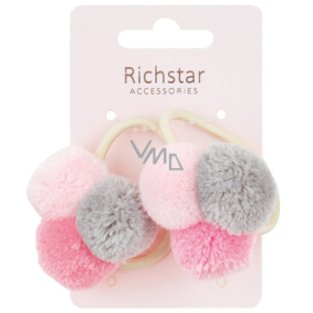 Richstar Accessories Gumičky do vlasů s bambulkami 2 kusy