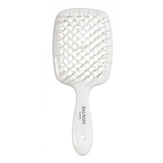 Balmain Paris White Detangling Brush Rozčesávací kartáč na suché i mokré vlasy s tuhými nylonovými štětinami