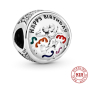 Charm Srebrny 925 Disney Urodziny - Wszystkiego najlepszego z okazji urodzin, koralik na bransoletkę urodzinową