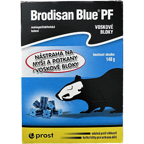 Brodisan Blue PF bloky woskowe do zwalczania gryzoni, 140 g Brodisan Blue PF bloky woskowe do zwalczania gryzoni, 140 g