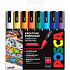 Posca Uniwersalny zestaw markerów akrylowych 1,8 - 2,5 mm mix kolorów 16 sztuk PC-5M