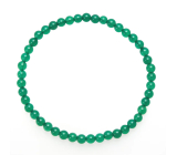 Zielony agat elastyczny naturalny kamień, kulka 4 mm / 19 cm, symbolizuje element ziemi