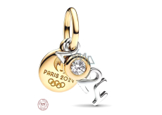Charm Srebrna 925 z Paryża 2w1 2024 Olimpiada, zawieszka na bransoletkę sport