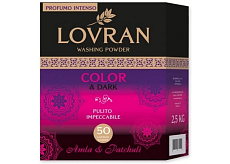 Lovran Color & Dark Amla Parchouli proszek do kolorowych i ciemnych tkanin 50 dawek, 2,5 kg