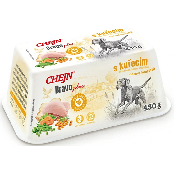 Chejn Bravo Plus z kurczakiem i warzywami 430g