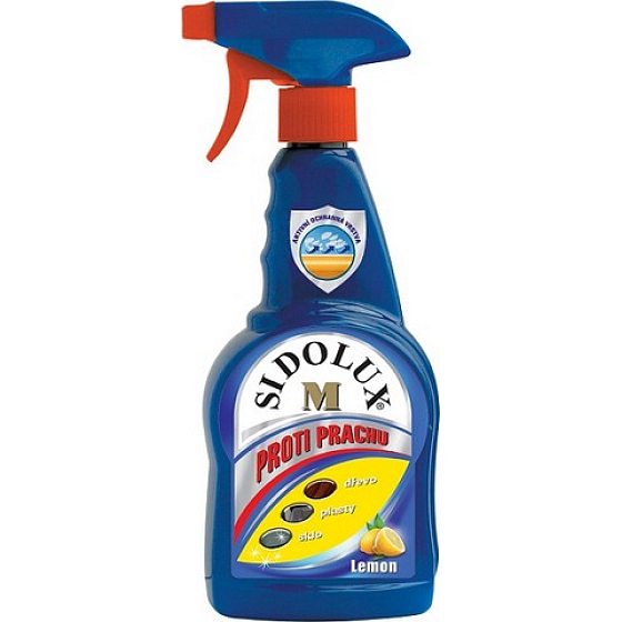 Sidolux M na nábytek Citron Hypoalergení Antistatický sprej proti prachu s vůní citronu 400 ml rozprašovač