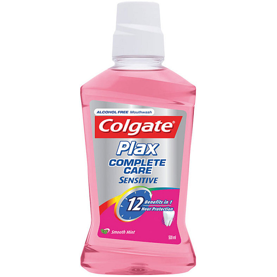 Colgate Plax Complete Care Sensitive Smooth Mint ústní voda 500 ml