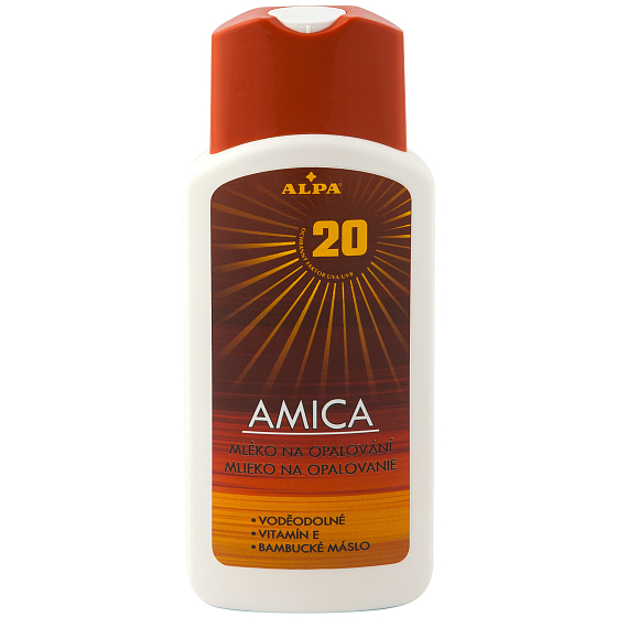Alpa Amica OF20 mléko na opalování voděodolné střední ochrana 200 ml