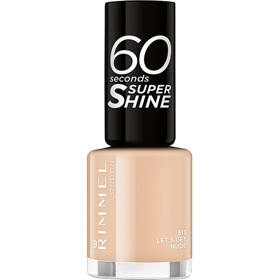 Rimmel London 60 Seconds Super Shine Nail Polish lak na nehty 513 Lets Get Nude 8 ml