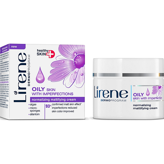 Lirene Oily Skin With Imperfection normalizující matující krém pro mastnou pleť 50 ml