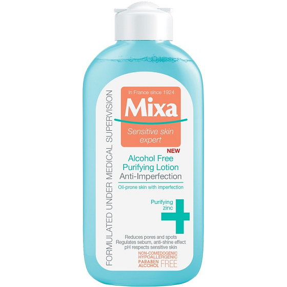 Mixa Anti-Imperfection čisticí pleťová voda bez alkoholu 200 ml