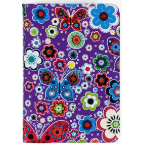 Albi Diář mini Motýlci na fialové 7,5 cm × 11 cm × 1,1 cm