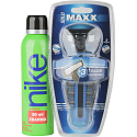 Nike Green Man deodorant sprej pro muže 200 ml + pánský holicí strojek, dárková sada