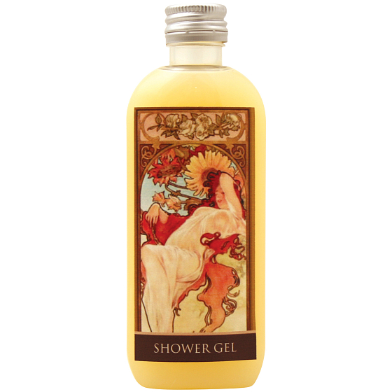 Bohemia Gifts Alfons Mucha Med a obilí krémový sprchový gel 100 ml