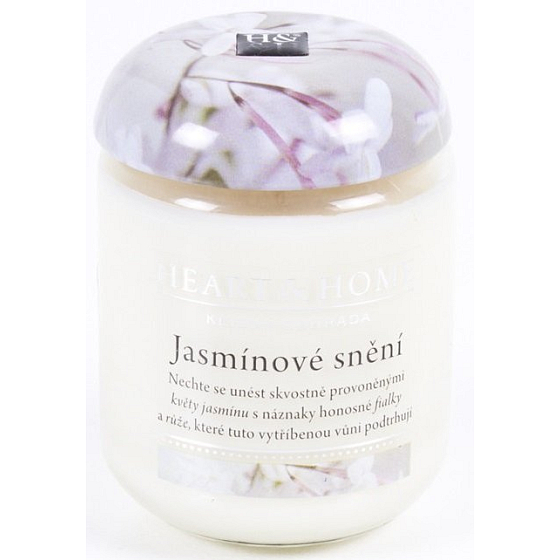 Heart & Home Jasmínové snění Sojová vonná svíčka střední hoří až 30 hodin 110 g