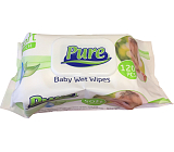 Pure Baby chusteczki nawilżane dla dzieci z klipsem, 120 sztuk
