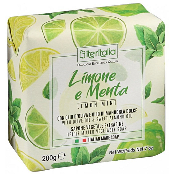 Iteritalia Limone e Menta italské toaletní mýdlo 200 g