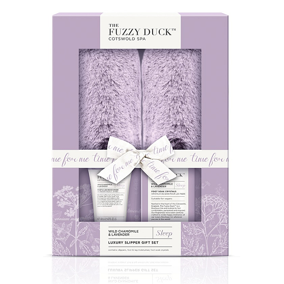 Baylis & Harding Cotswold Spa krém na nohy 140 ml + koupelová sůl na nohy 100 g + pantofle, kosmetická sada pro ženy