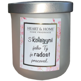 Heart & Home Świeżą prądło sojowa świeczka z napisem Kolegyně 110 g