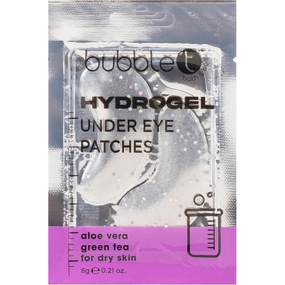 Bubble´t Aloe Vera & Green Tea hydrogelové polštářky pod oči pro suchou pleť 1 pár 6 g