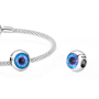 Charm Srebrna 925 Oko, koralik na bransoletkę symbol