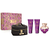 Versace Dylan Purple woda perfumowana 100 ml + mleczko do ciała 100 ml + żel pod prysznic 100 ml + kuferek, zestaw prezentowy dla kobiet