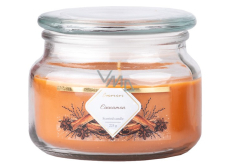 Świeca szklana Emocio 100x79mm z pokrywką Cinnamon 3016
