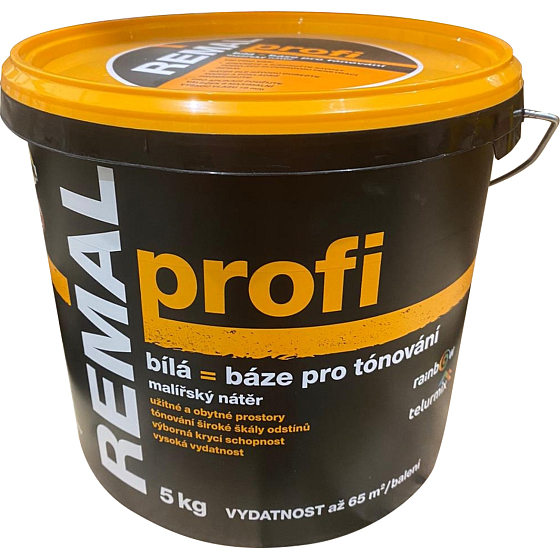 REMAL Profi farba malarska do płyt gipsowo-kartonowych i tynków sanacyjnych, 5 kg