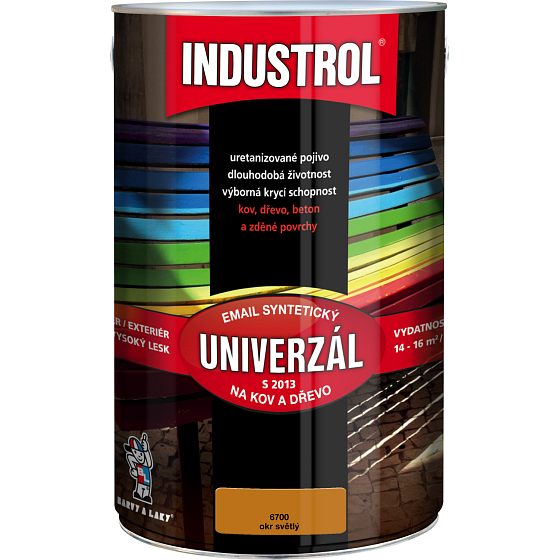 Industrol S2013 uniwersalny błyszczący lak do metalu i drewna, 6700 okr jasny, 4 l