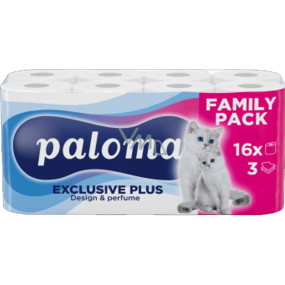 Paloma 3-warstwowy papier toaletowy Exclusive Soft Decor, 16 rolek