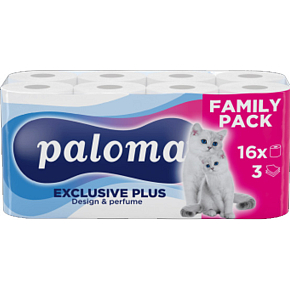 Paloma 3-warstwowy papier toaletowy Exclusive Soft Decor, 16 rol Paloma 3-warstwowy papier toaletowy Exclusive Soft Decor, 16 rol