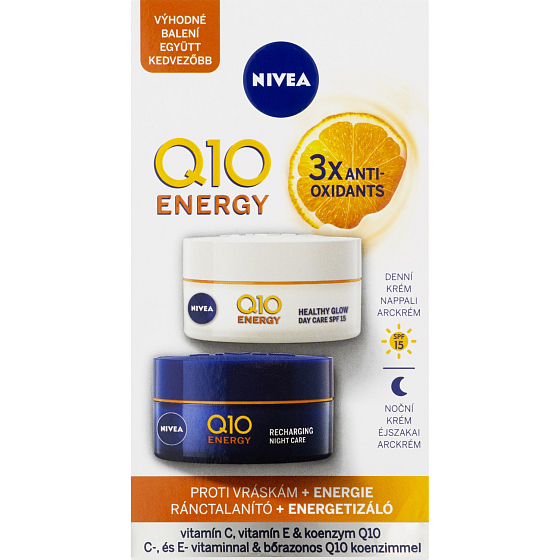 Nivea Q10 Energy Energizujący krem na dzień i na noc przeciw zmarszczkom 2x 50 ml