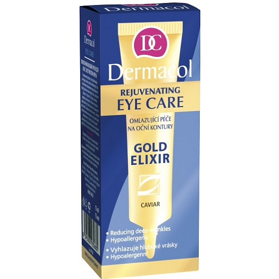 Dermacol Gold Elixir Omlazující péče na oční kontury s kaviárem 15 ml