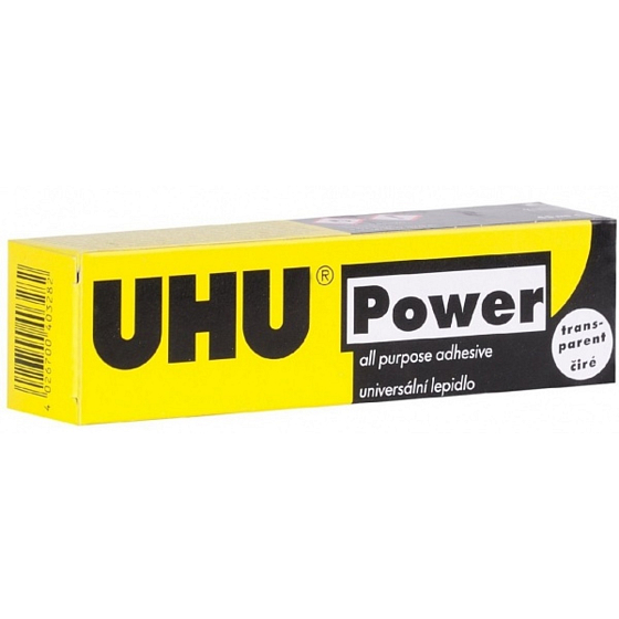 Uhu Power Transparent Čiré univerzální voděodolné kontaktní lepidlo velmi pevné 45 ml
