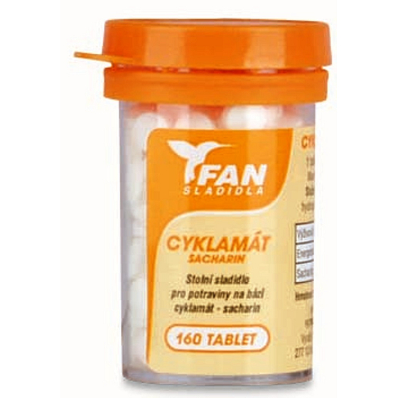 Fan Cyklamat Sztuczny słodzik sacharyna 10 g 160 tabletek