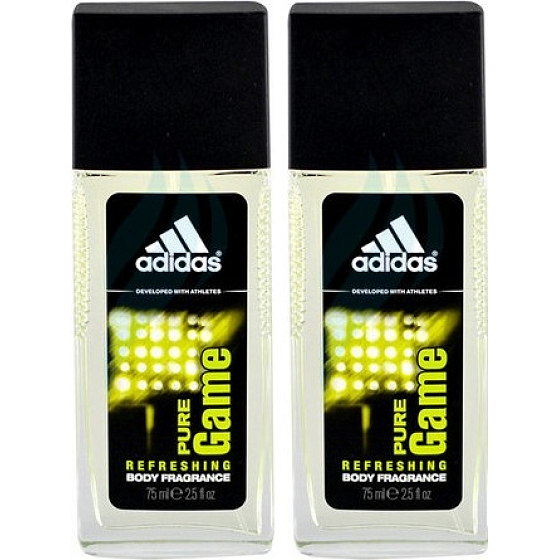 Adidas Pure Game parfémovaný deodorant sklo pro muže 2 x 75 ml, duopack