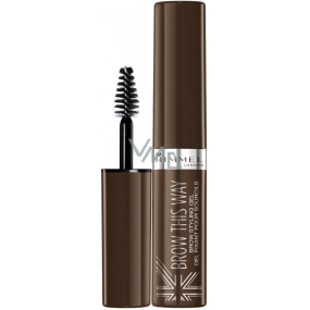 Rimmel London Brow This Way Brown Styling gelová řasenka pro úpravu obočí 002 Medium Brown 5 ml Rimmel London Brow This Way Brown Styling gelová řasenka pro úpravu obočí 002 Medium Brown 5 ml