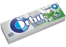 Wrigleys Orbit White Spearmint Żywiczek bez cukru drażdżę 10 sztuk 14 g