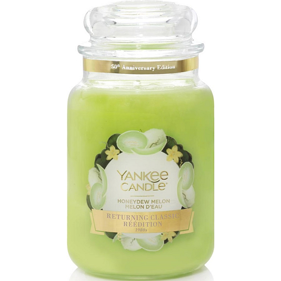 Yankee Candle Honeydew Melon - Medový meloun vonná svíčka Returning Classic velká sklo 623 g