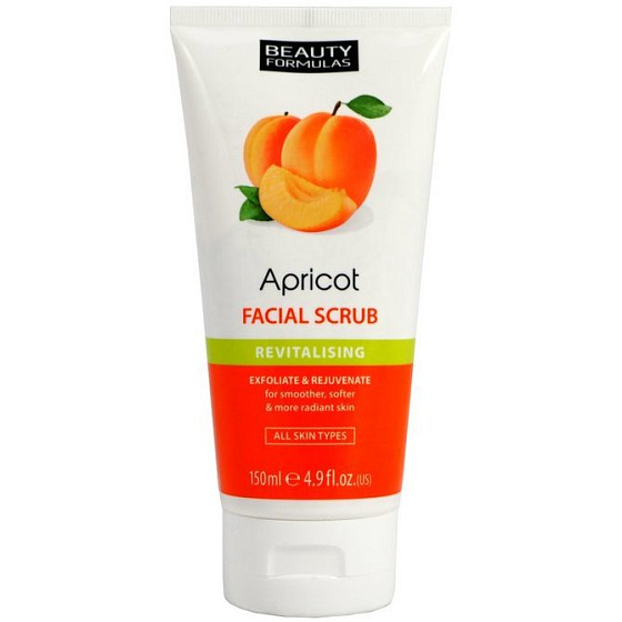 Beauty Formulas Revitalising Apricot - Meruňka obličejový peeling pro všechny typy pleti 150 ml