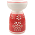 Aromalampa keramická červená s vločkou 16 cm