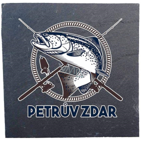 Bohamia Gifts Petrův zdar kameninový podtácek hranatý 10 x 10 cm