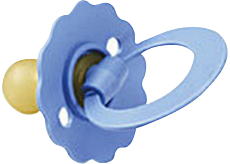 Flora dziecięcy smoczek lateksowy, okrągły z kółkiem, 1 sztuka