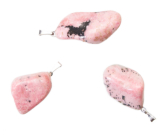 Rhodonite Troml przypinka naturalny kamień, 2,2-3 cm, 1 sztuka, kamień przebaczenia