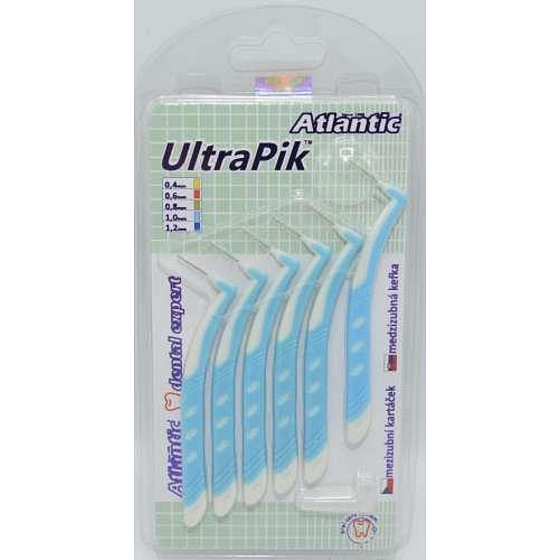 Atlantic UltraPik szczoteczki międzyzębowe 1.0 mm Niebieskie zakrzywione 6 sztuk